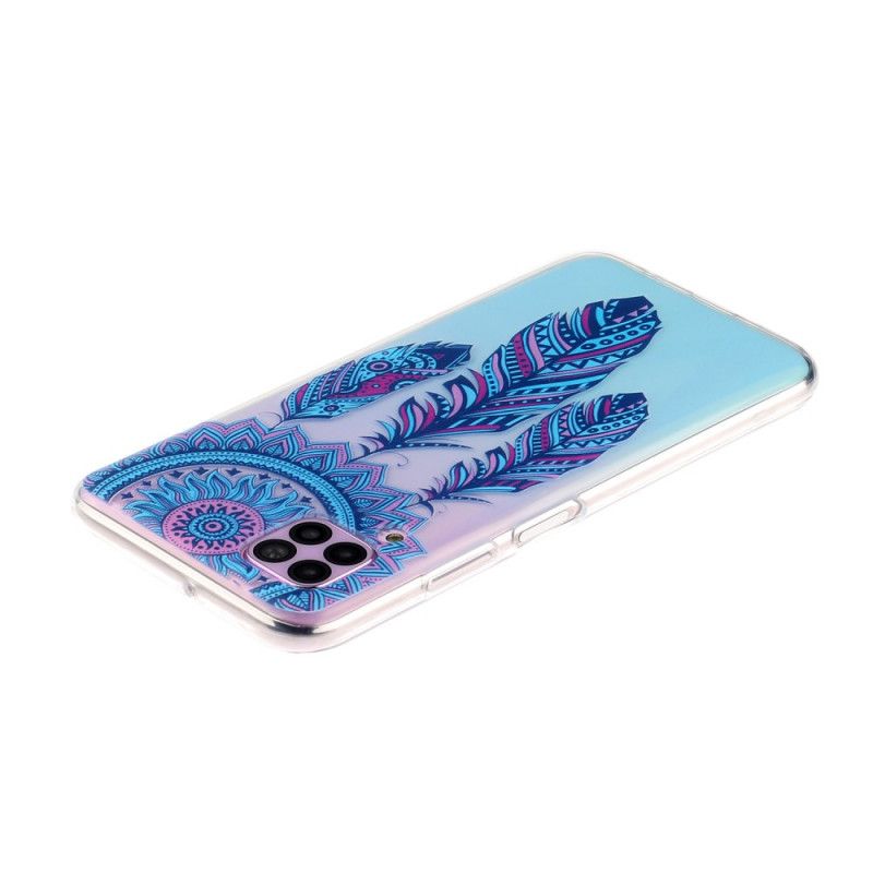 Cover Huawei P40 Lite Gennemsigtig Fangst Drømmer Blå Fjer Original
