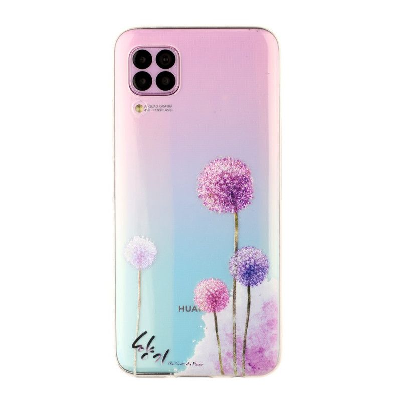 Cover Huawei P40 Lite Gennemsigtige Farvede Mælkebøtter