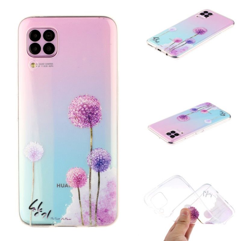Cover Huawei P40 Lite Gennemsigtige Farvede Mælkebøtter