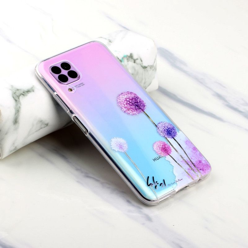 Cover Huawei P40 Lite Gennemsigtige Farvede Mælkebøtter