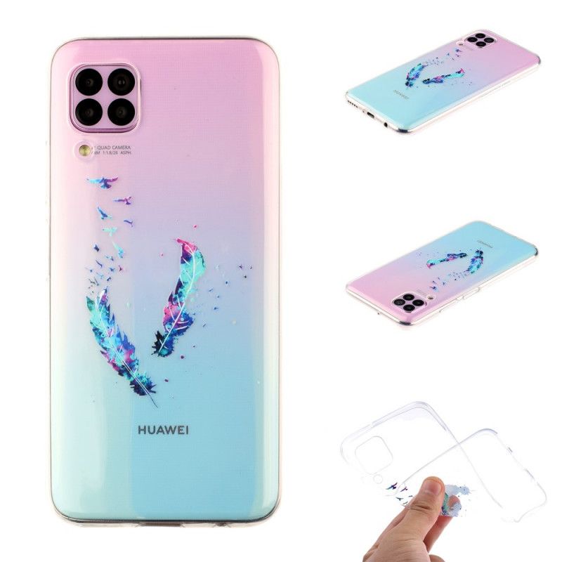 Cover Huawei P40 Lite Gennemsigtige Fjer