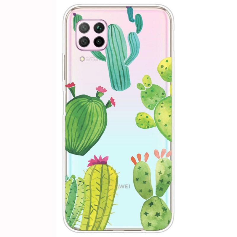 Cover Huawei P40 Lite Mobilcover Akvarelkaktus