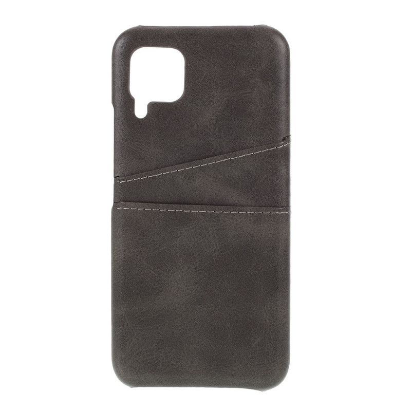 Cover Huawei P40 Lite Mørkeblå Kortholder I Lædereffekt Beskyttelse