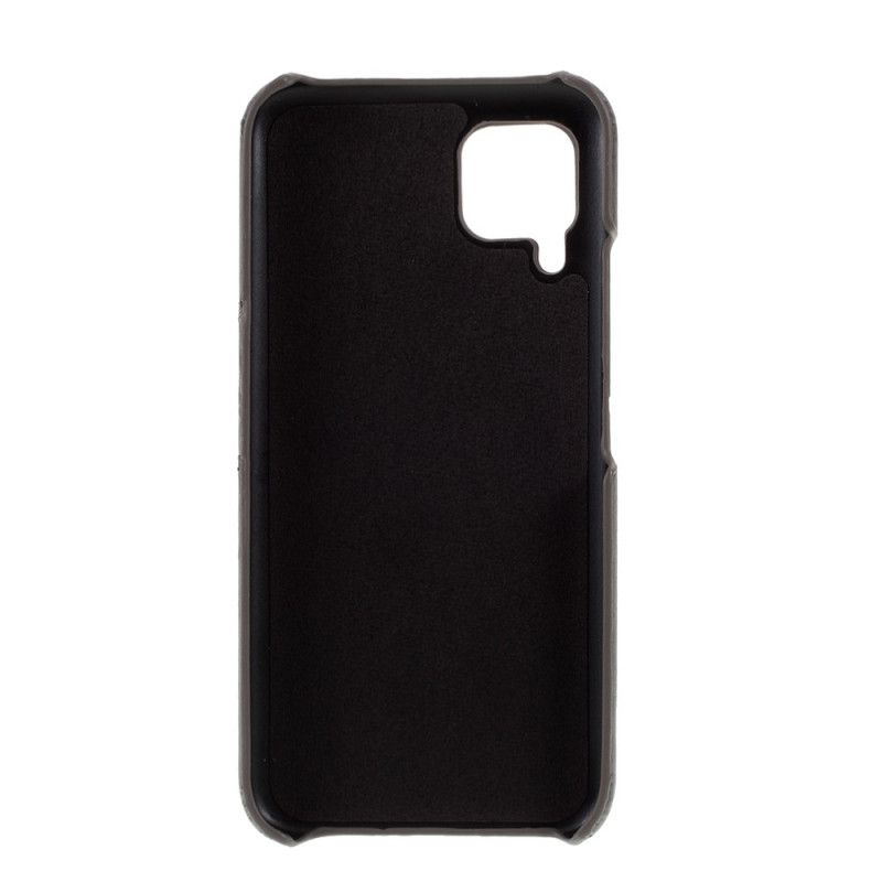 Cover Huawei P40 Lite Mørkeblå Kortholder I Lædereffekt Beskyttelse