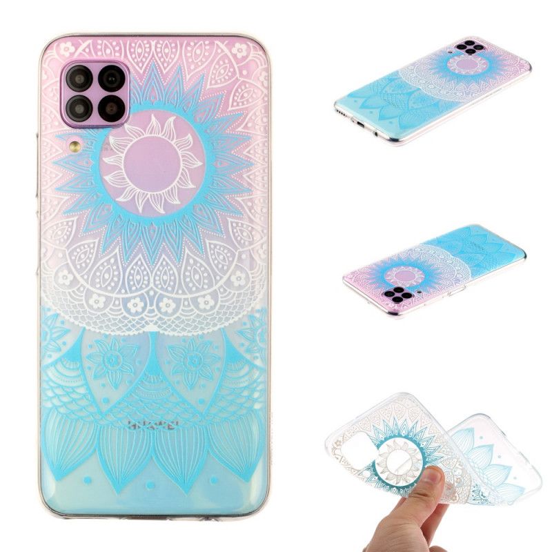 Cover Huawei P40 Lite Pink Gennemsigtig Farverig Mandala