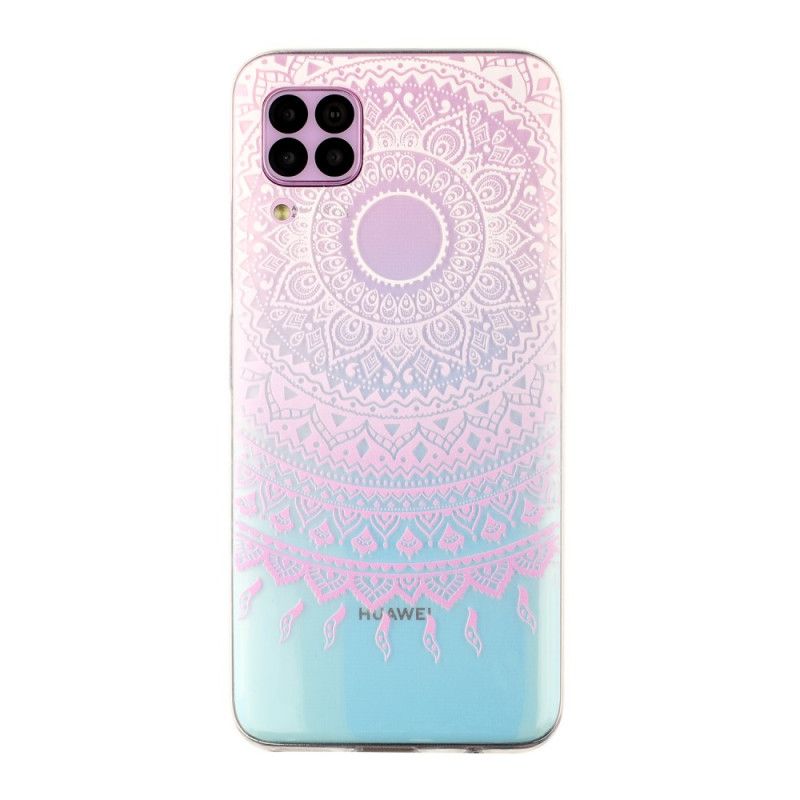Cover Huawei P40 Lite Pink Gennemsigtig Farverig Mandala
