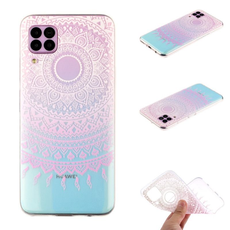 Cover Huawei P40 Lite Pink Gennemsigtig Farverig Mandala