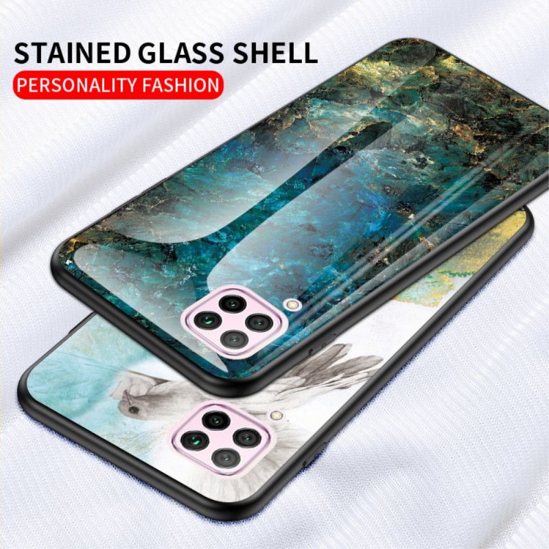 Cover Huawei P40 Lite Sort Premumfarver I Hærdet Glas Beskyttelse