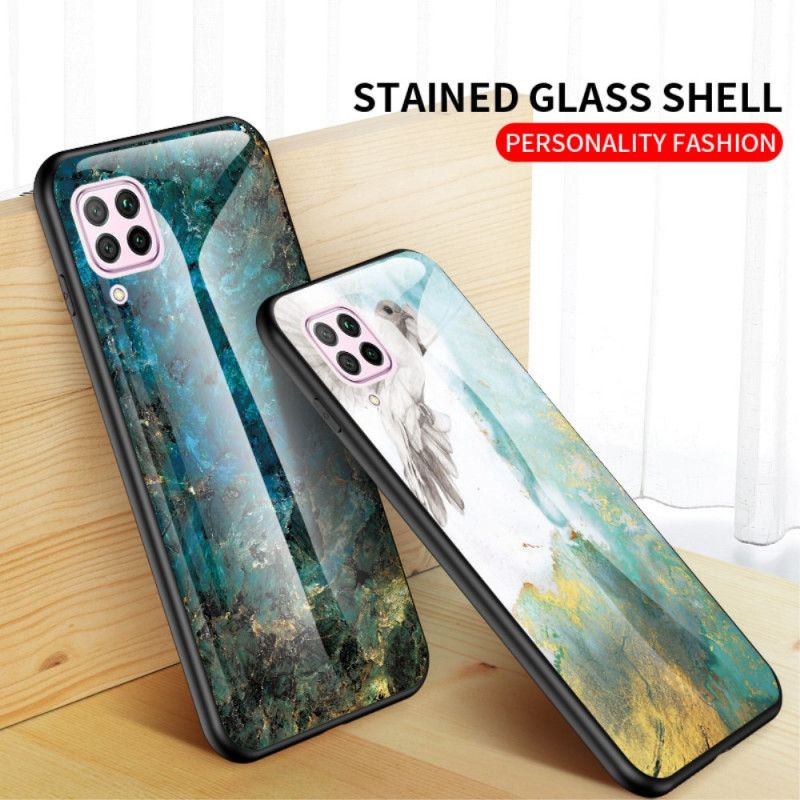 Cover Huawei P40 Lite Sort Premumfarver I Hærdet Glas Beskyttelse