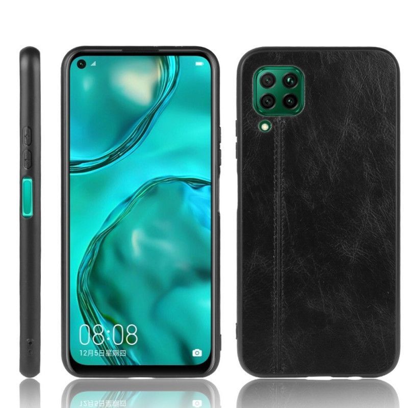 Cover Huawei P40 Lite Sort Søm I Læderstil