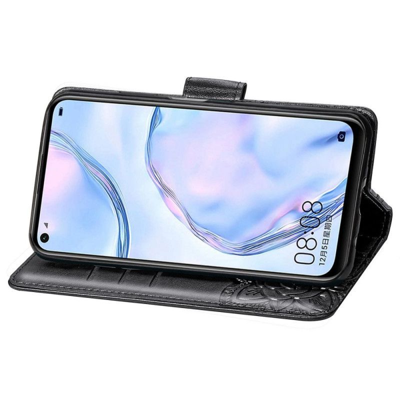 Flip Cover Huawei P40 Lite Lyseblå Mobilcover Halve Sommerfugle