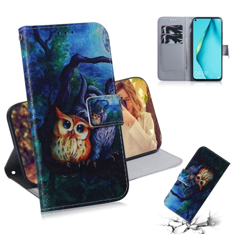 Flip Cover Huawei P40 Lite Mobilcover Maleri Af Ugler