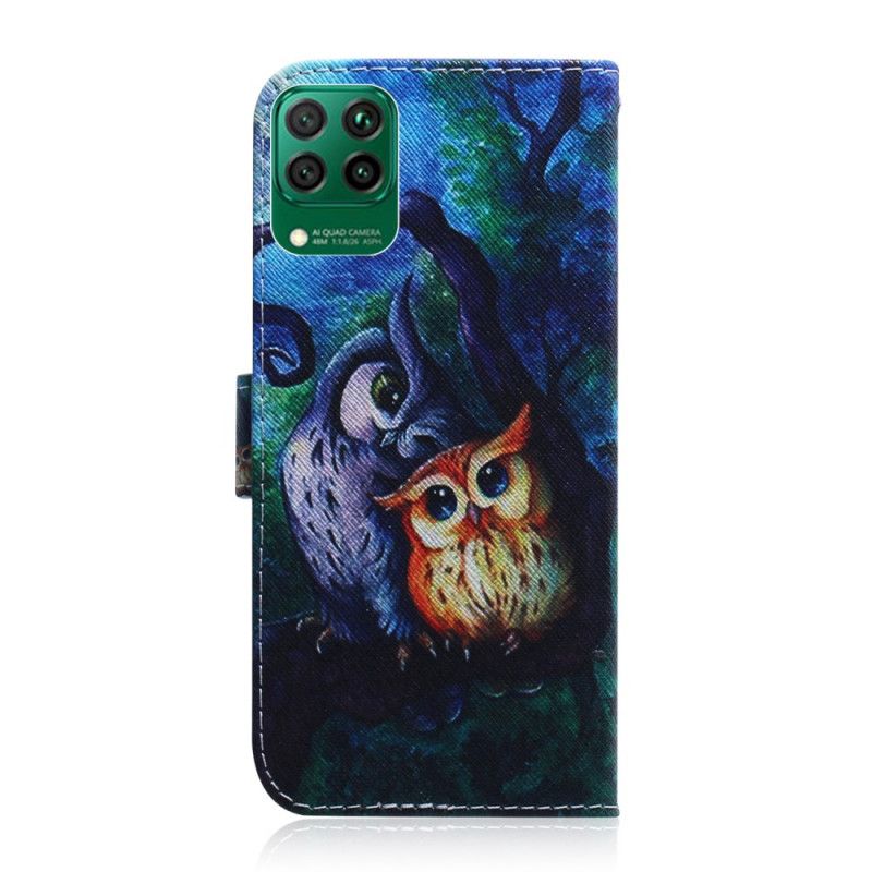 Flip Cover Huawei P40 Lite Mobilcover Maleri Af Ugler