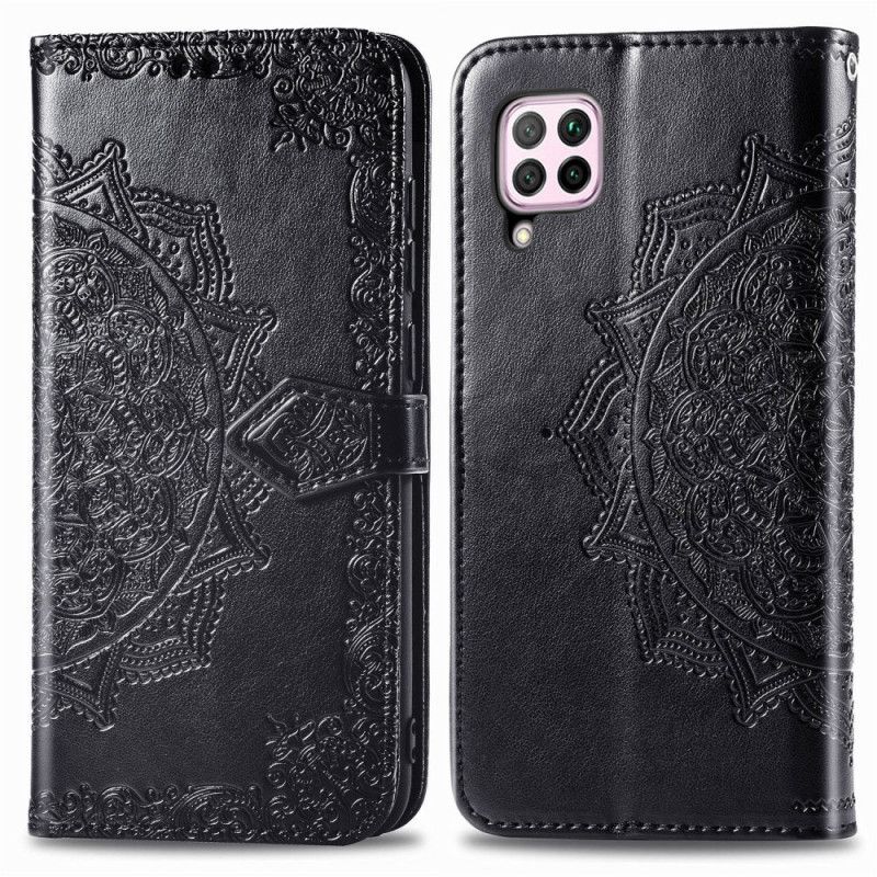 Flip Cover Huawei P40 Lite Sort Mandala Fra Middelalderen