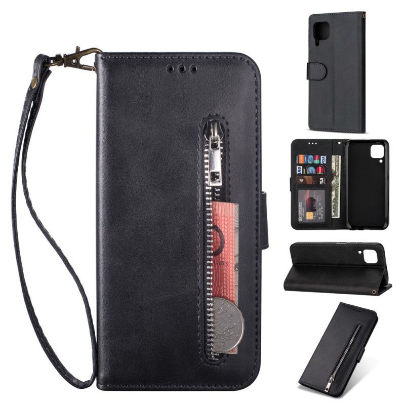 Flip Cover Huawei P40 Lite Sort Møntpung Med Rem