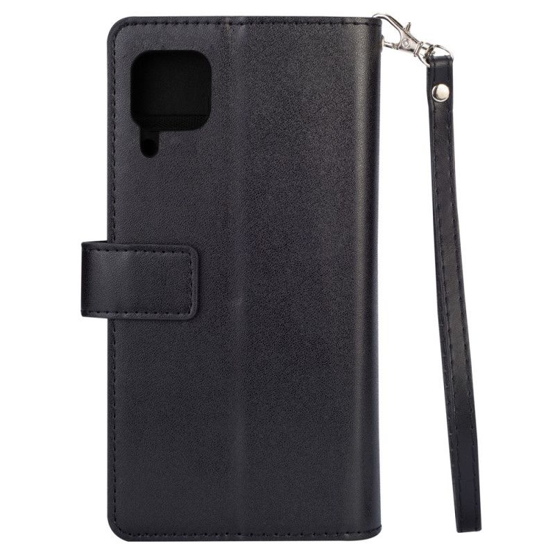 Flip Cover Huawei P40 Lite Sort Møntpung Med Snor