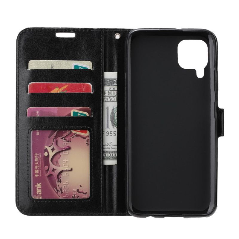 Flip Cover Læder for Huawei P40 Lite Sort Ekstrem Slank Lædereffekt