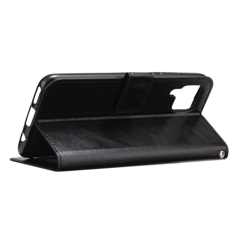Flip Cover Læder for Huawei P40 Lite Sort Ekstrem Slank Lædereffekt