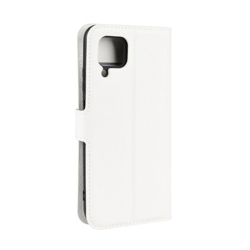 Flip Cover Læder for Huawei P40 Lite Sort Klassisk Lychee Imiteret Læder