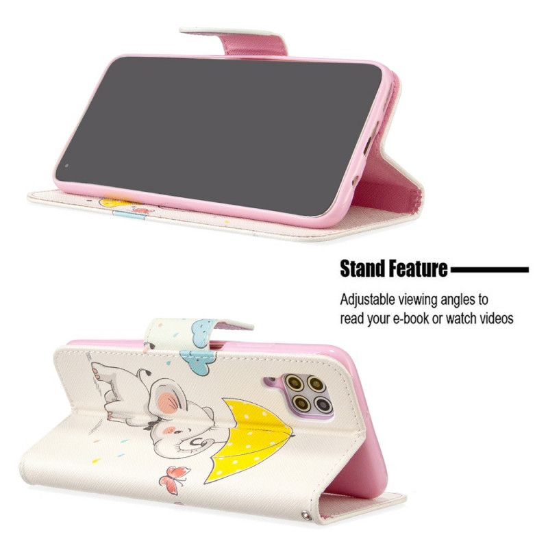 Flip Cover Læder Huawei P40 Lite Elefant Original