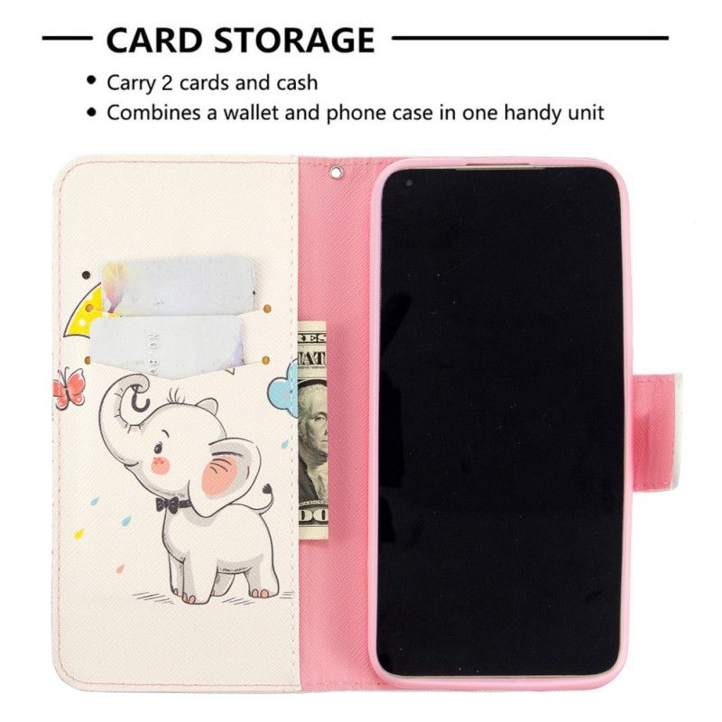 Flip Cover Læder Huawei P40 Lite Elefant Original