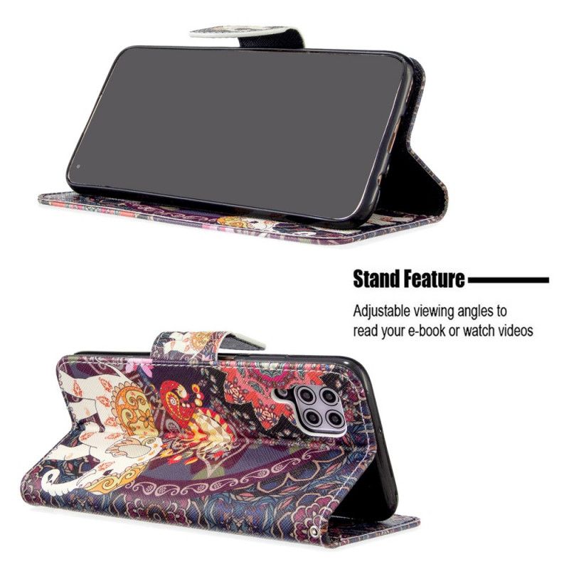 Flip Cover Læder Huawei P40 Lite Etnisk Elefantmandala
