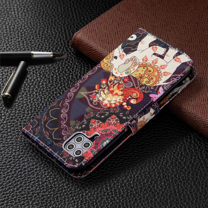 Flip Cover Læder Huawei P40 Lite Etnisk Elefantmandala