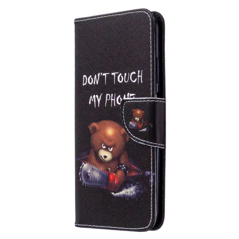 Flip Cover Læder Huawei P40 Lite Farlig Bjørn Original