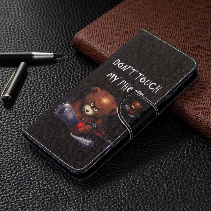 Flip Cover Læder Huawei P40 Lite Farlig Bjørn Original