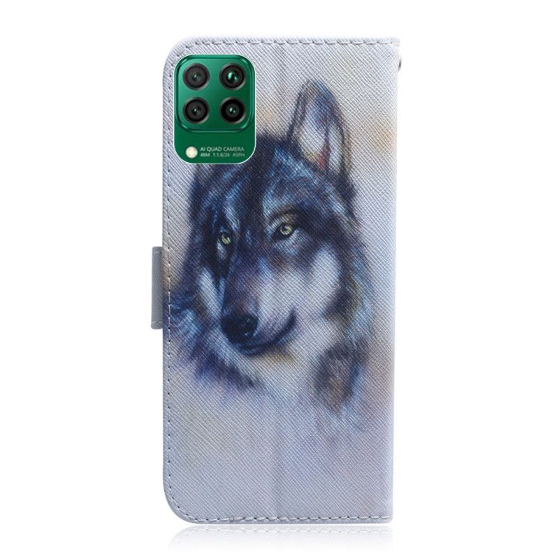 Flip Cover Læder Huawei P40 Lite Hundens Blik