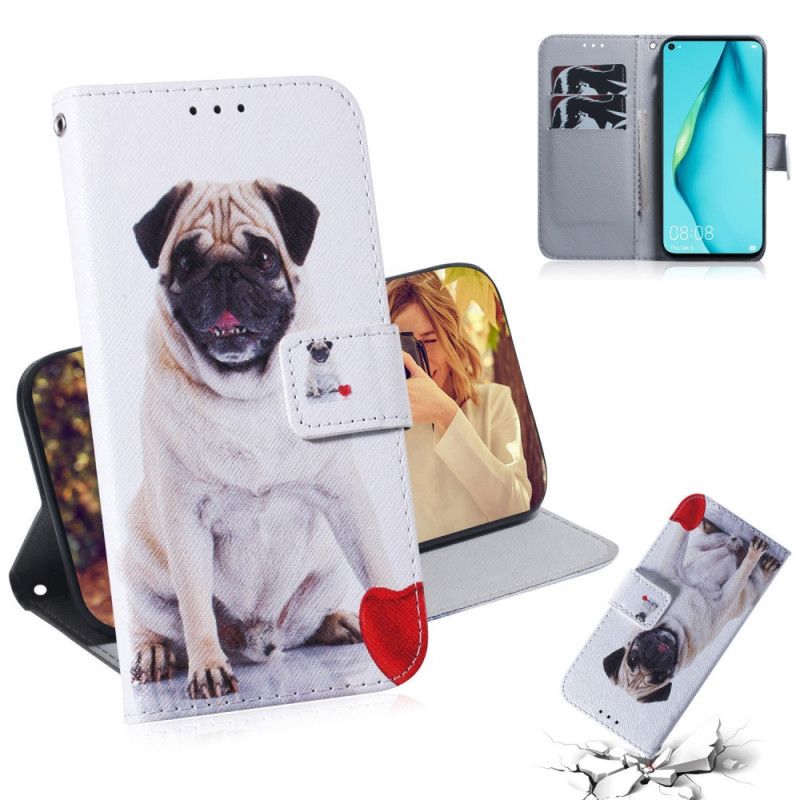 Flip Cover Læder Huawei P40 Lite Mops Hund