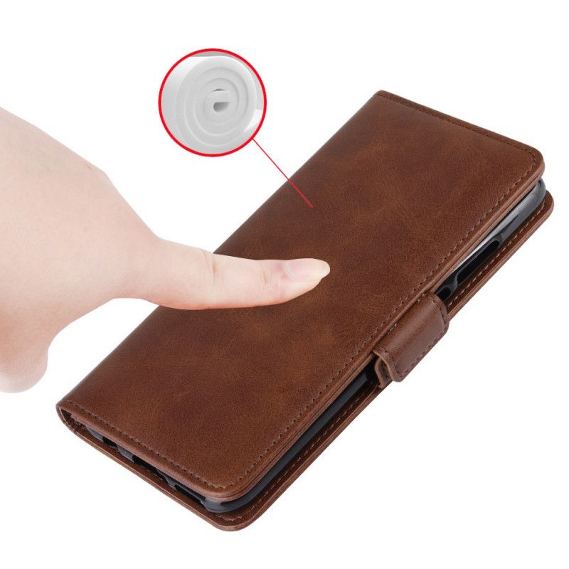Flip Cover Læder Huawei P40 Lite Sort Dobbelt Flap