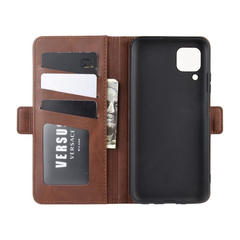 Flip Cover Læder Huawei P40 Lite Sort Dobbelt Flap