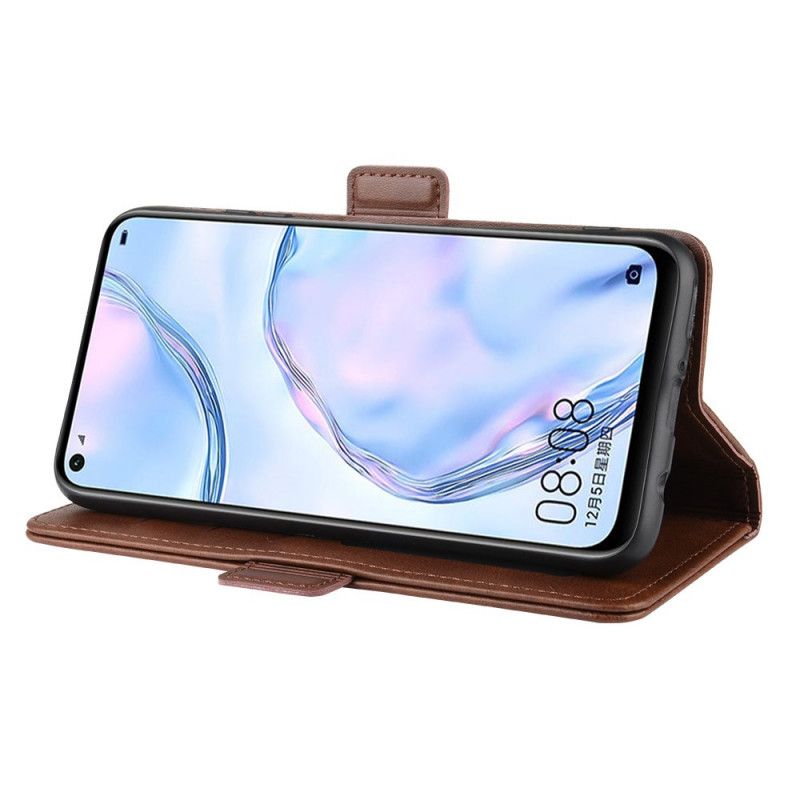 Flip Cover Læder Huawei P40 Lite Sort Dobbelt Flap