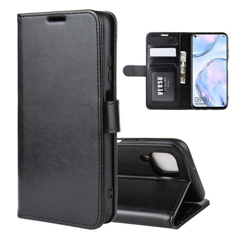 Flip Cover Læder Huawei P40 Lite Sort Klassisk Lås Original