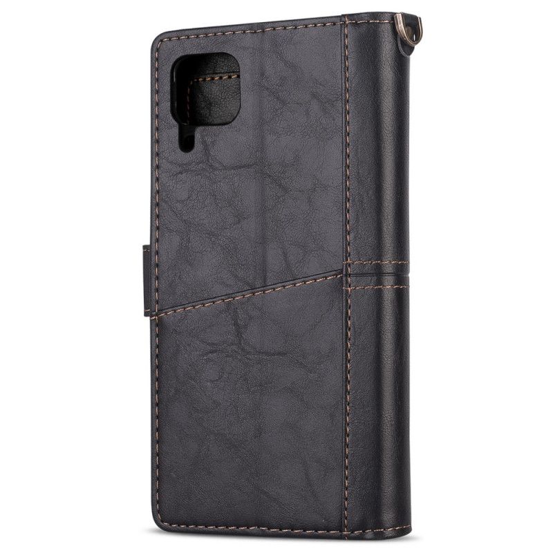 Flip Cover Læder Huawei P40 Lite Sort Retro Lås Og Rygspalte