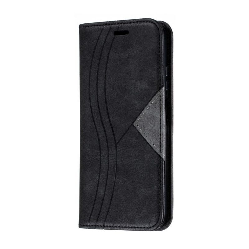 Læder Cover for Huawei P40 Lite Rød Bølgelæderstil