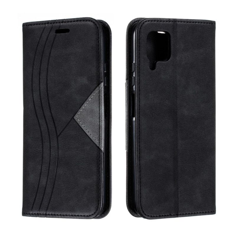 Læder Cover for Huawei P40 Lite Rød Bølgelæderstil