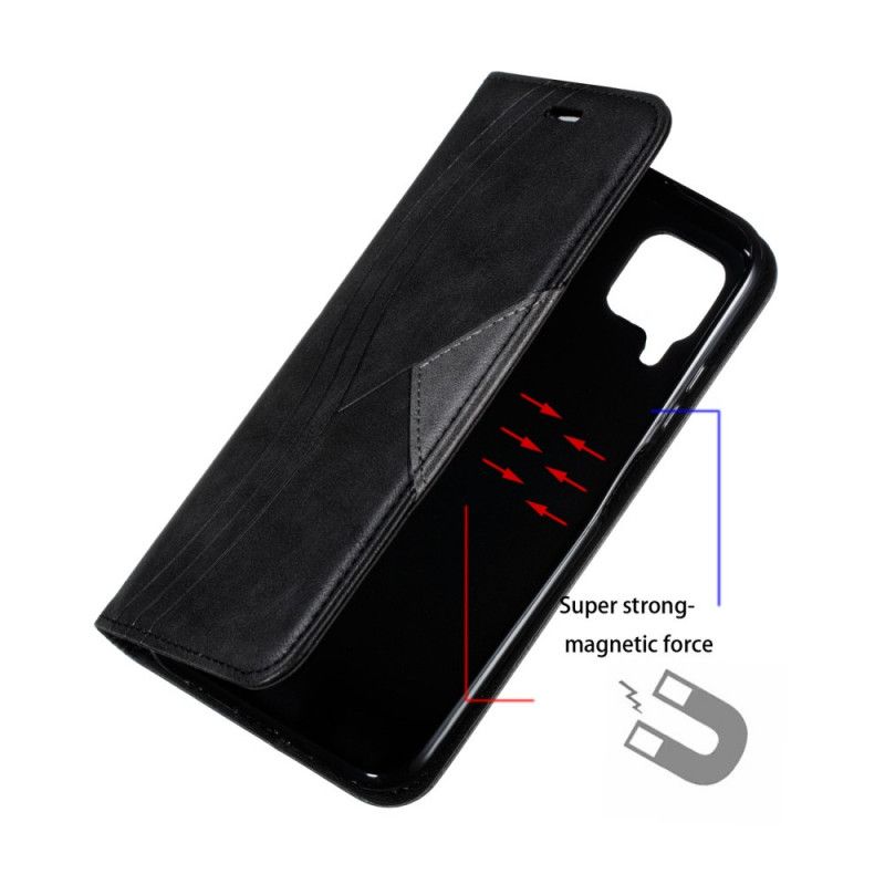 Læder Cover for Huawei P40 Lite Rød Bølgelæderstil