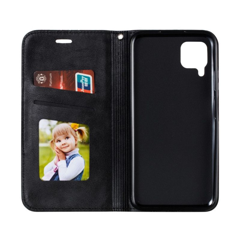 Læder Cover for Huawei P40 Lite Rød Bølgelæderstil