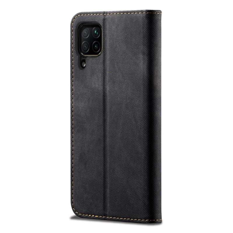 Læder Cover Huawei P40 Lite Mørkeblå Jeans I Imiteret Læder
