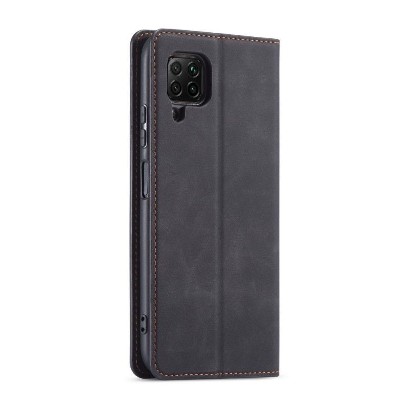 Læder Cover Huawei P40 Lite Sort Forwenw Lædereffekt Beskyttelse