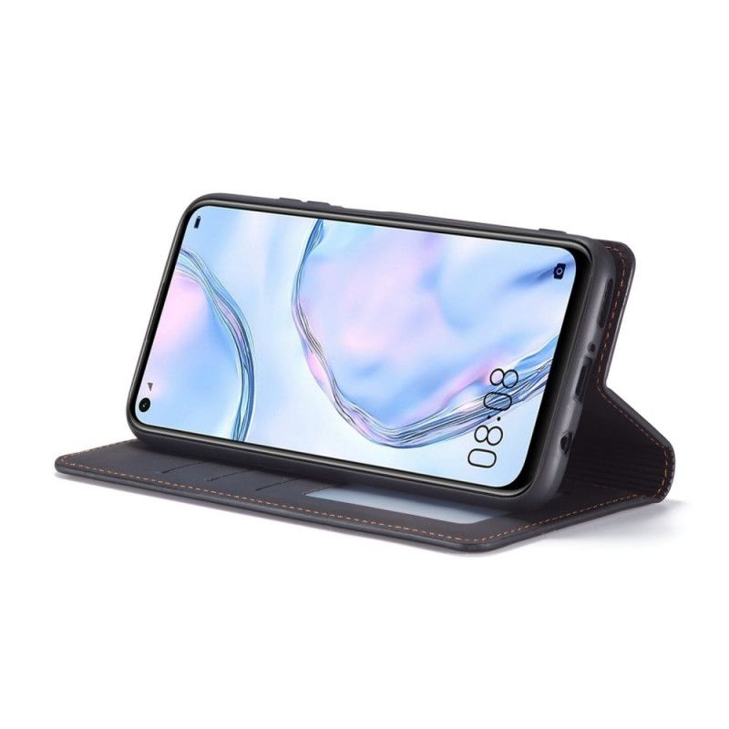 Læder Cover Huawei P40 Lite Sort Forwenw Lædereffekt Beskyttelse
