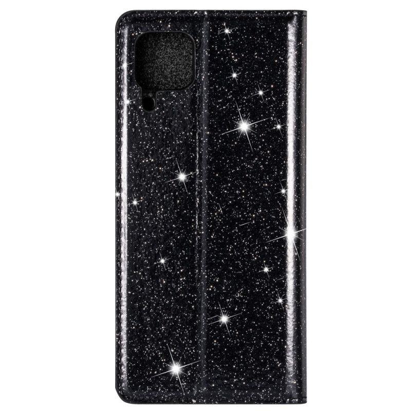 Læder Cover Huawei P40 Lite Sort Glitter Stil