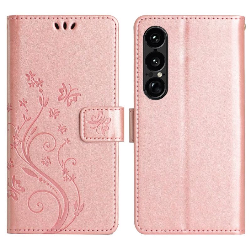 Flip Cover Sony Xperia 1 Vii Blomsterprint