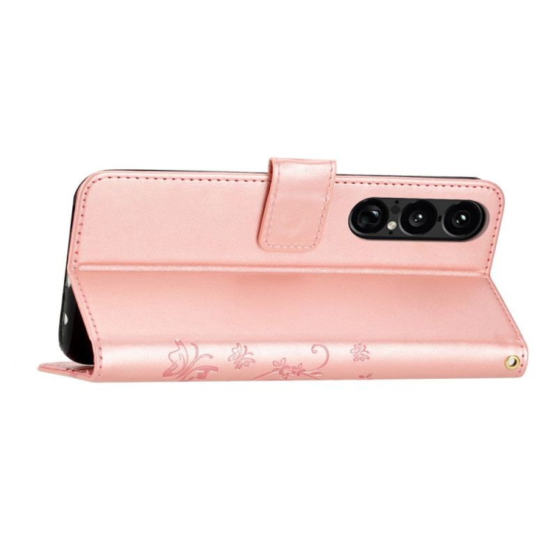 Flip Cover Sony Xperia 1 Vii Blomsterprint
