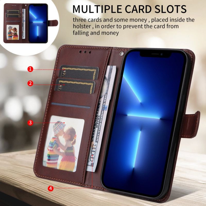 Flip Cover Sony Xperia 1 Vii Ensfarvet Kunstlæder