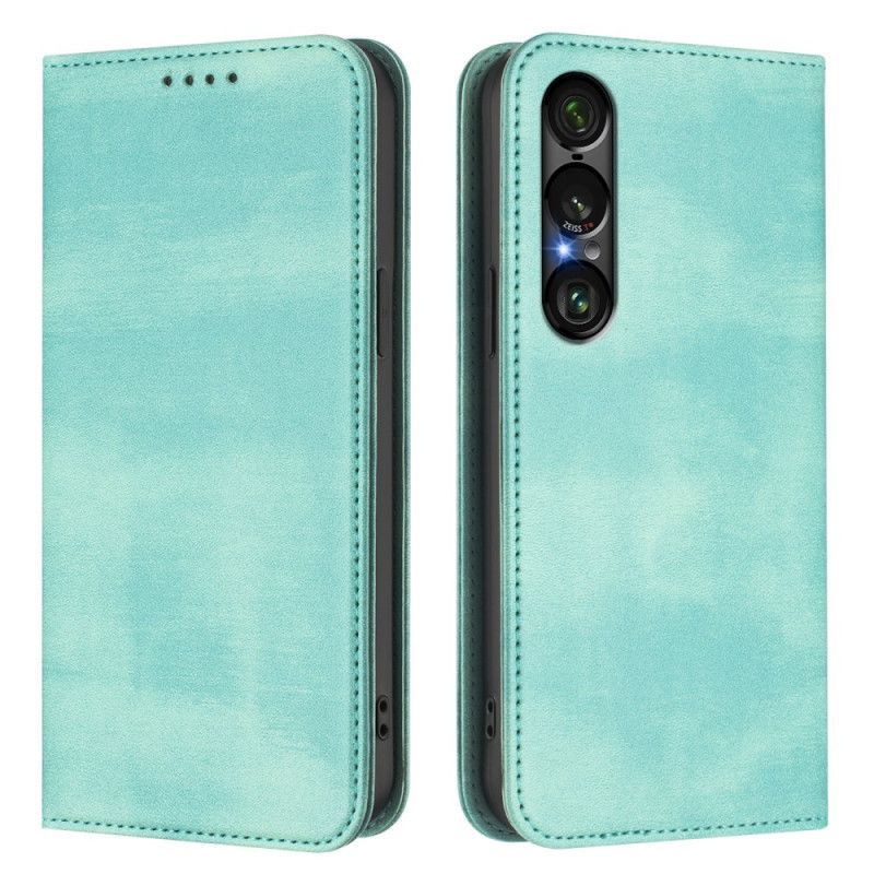 Flip Cover Sony Xperia 1 Vii Rfid-beskyttelse Retrodesign