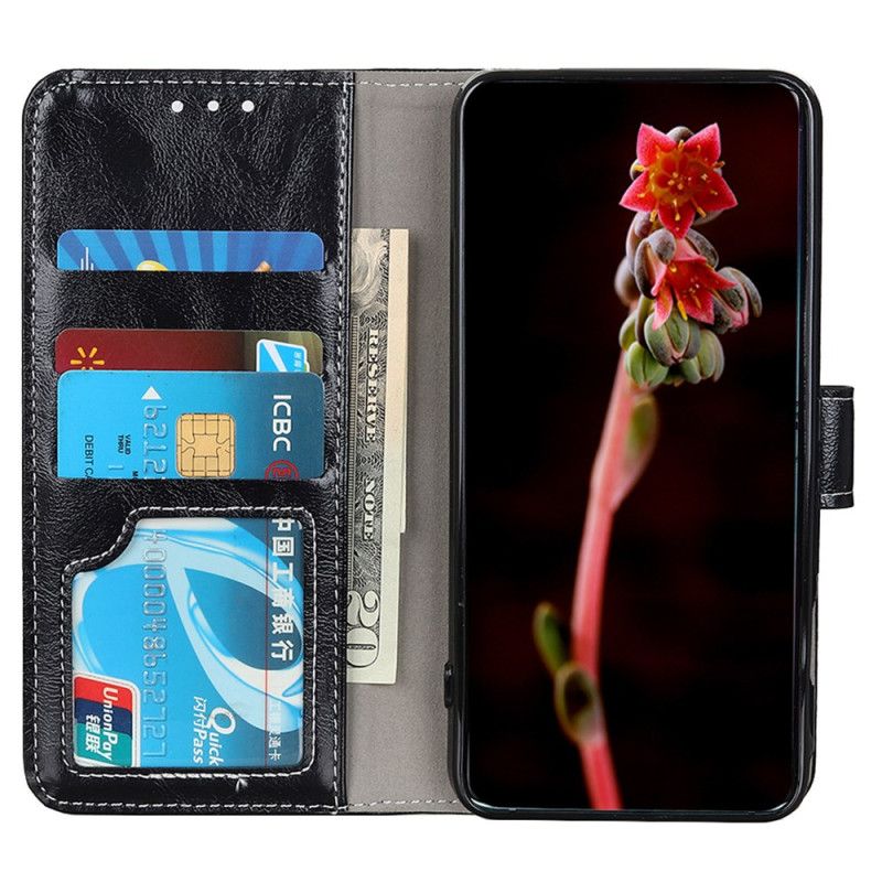 Flip Cover Sony Xperia 1 Vii Skinnende Kunstlæder