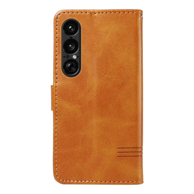 Flip Cover Sony Xperia 1 Vii T-linjer
